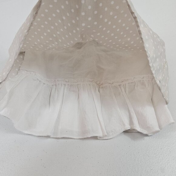 Newborn Baby Girls 6-12 M Ruffled Dress White Polka Dot Bows Summer Cute Formal - Picture 12 of 16